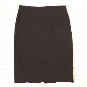 Express Black Corset Detail Back Slit Career Stretch Pencil Skirt